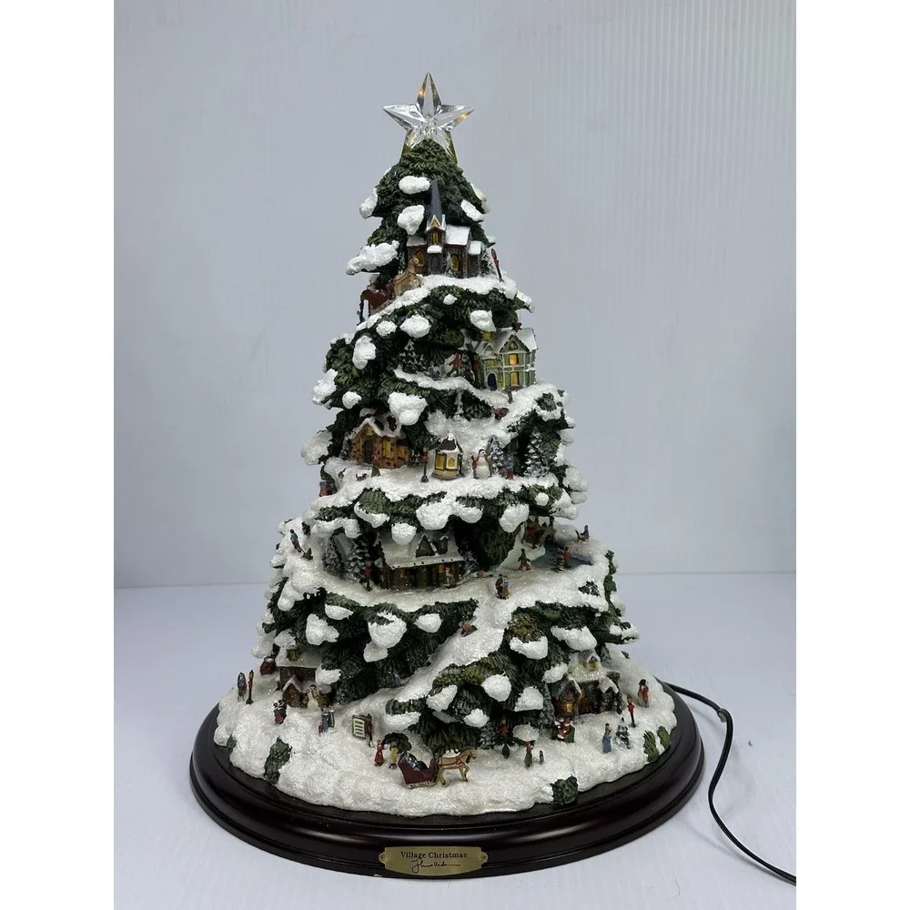 2004 Thomas Kinkade Village Christmas Illuminated Tree 15